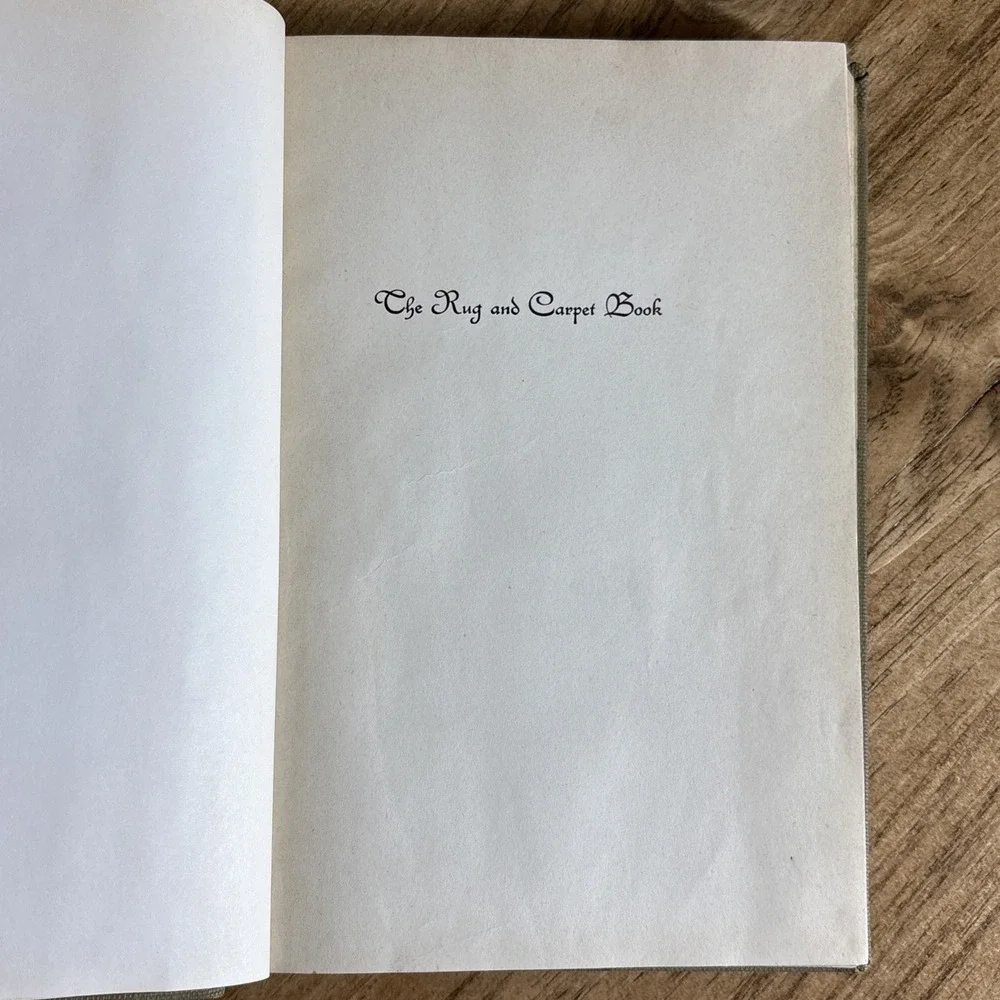 The Rug and Carpet‎ Book  by Mildred Jackson O'Brien  HB  1946. First Printing